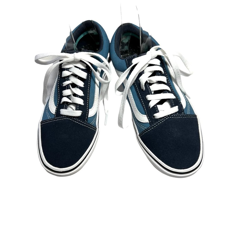 *Van's ComfyCush  Old Skool Sneaker  6.5 Women, Navy & Cadet Blue*